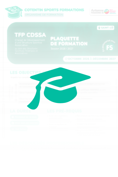 Plaquette de formation TFP CDSSA 2026-2027.