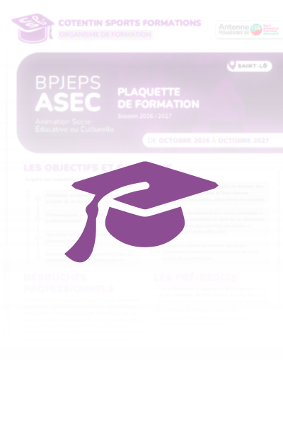 Plaquette de formation BPJEPS ASEC Saint-Lô